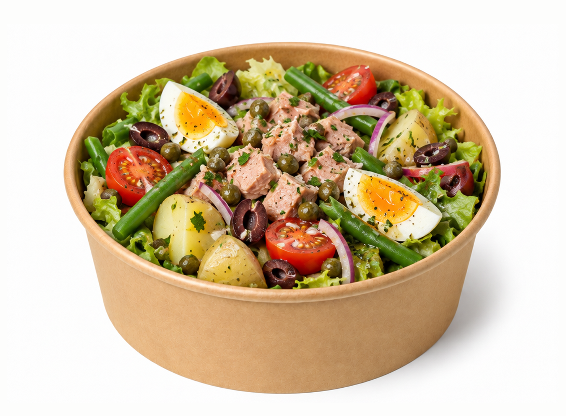Salade niçoise met tonijn