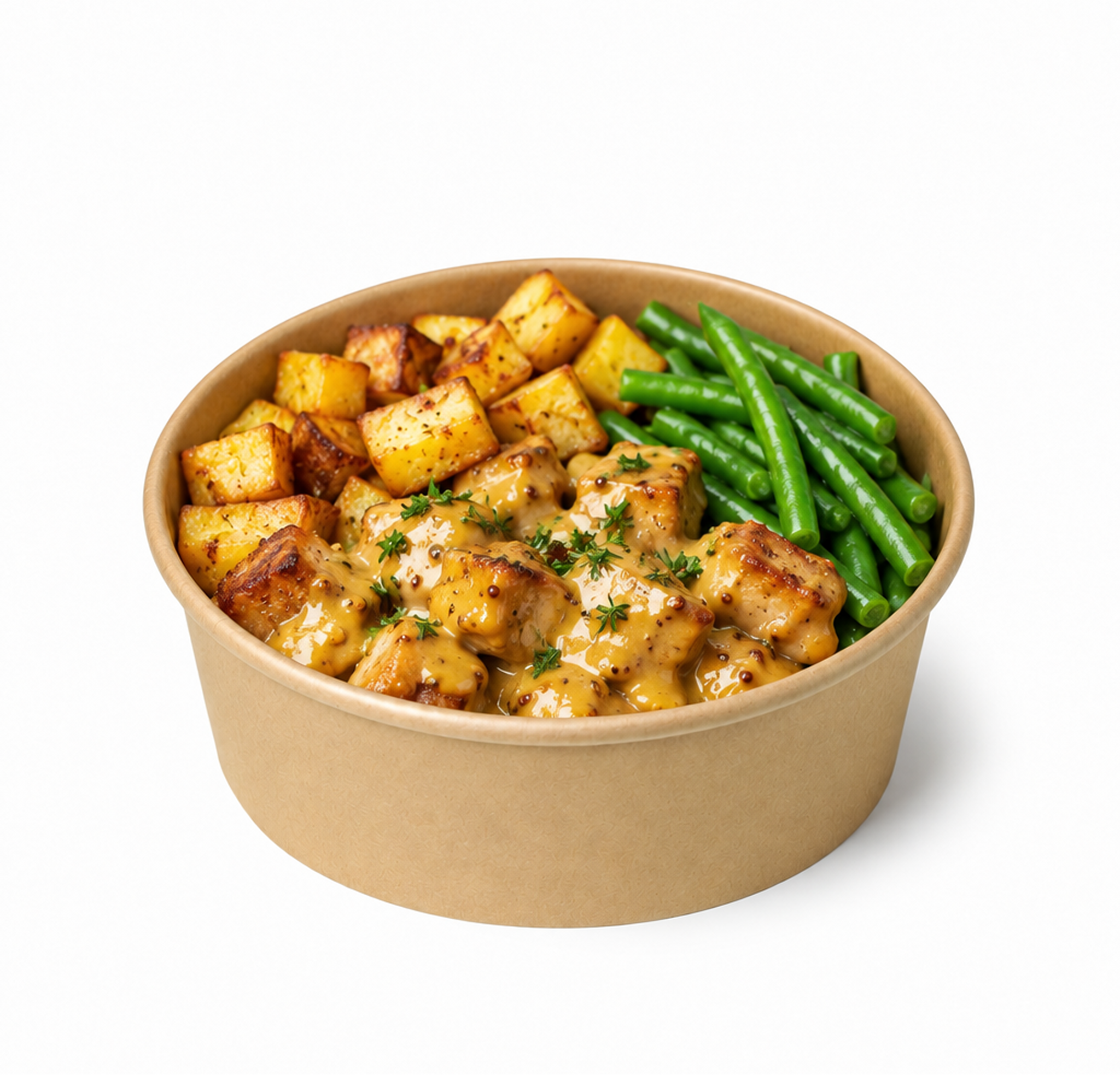 Kip met pittige mosterdsaus
